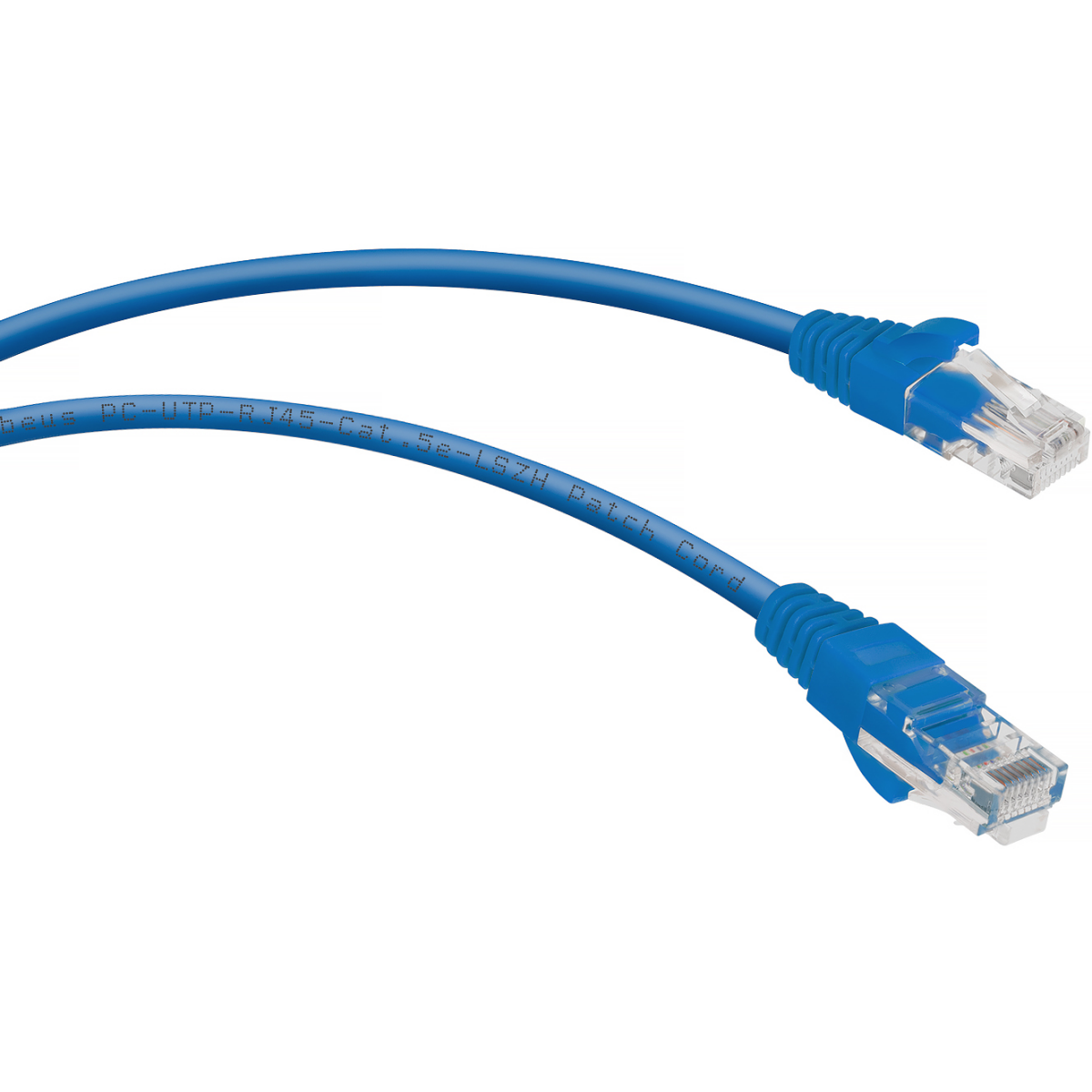 Патч-корд Cabeus PC-UTP-RJ45-Cat.5e-1m-BL-LSZH, 1м