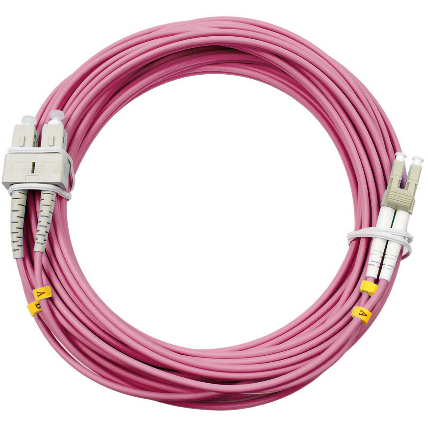 Патч-корд Cabeus FOP-50-OM4-LC-SC-15m, 15м