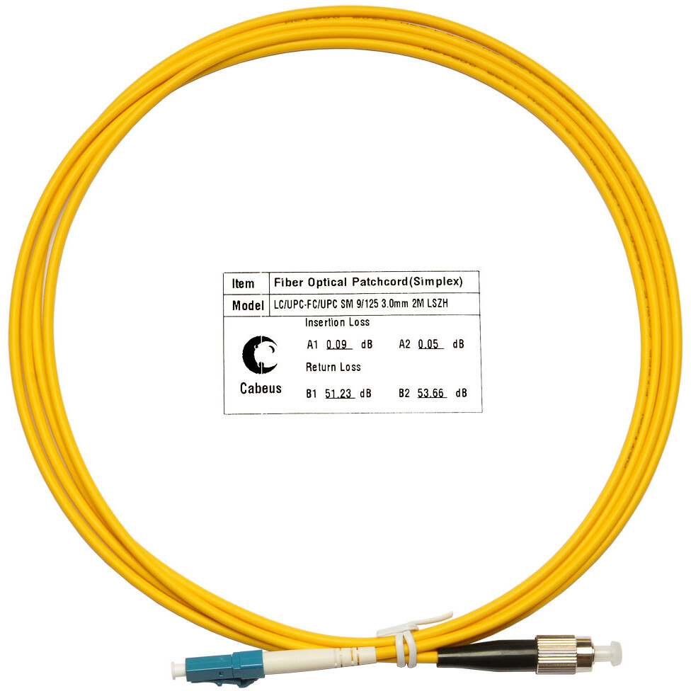 Патч-корд Cabeus FOP(s)-9-LC-FC-2m, 2м