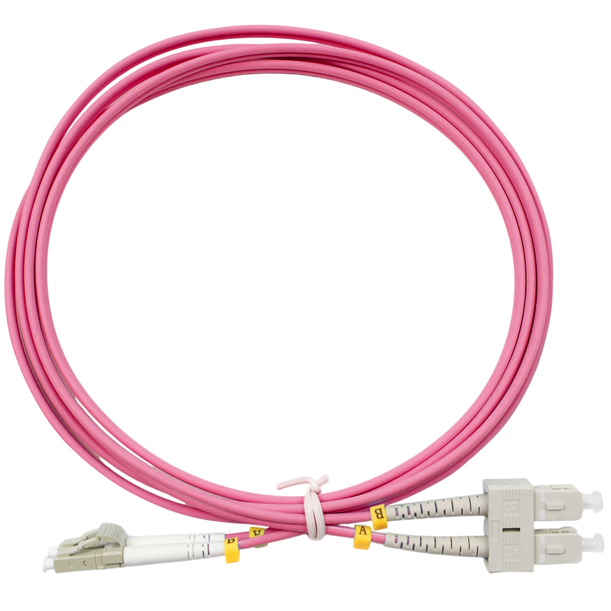 Патч-корд Cabeus FOP-50-OM4-LC-SC-2m, 2м