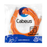 Патч-корд Cabeus PC-UTP-RJ45-Cat.6-5m-OR, 5м