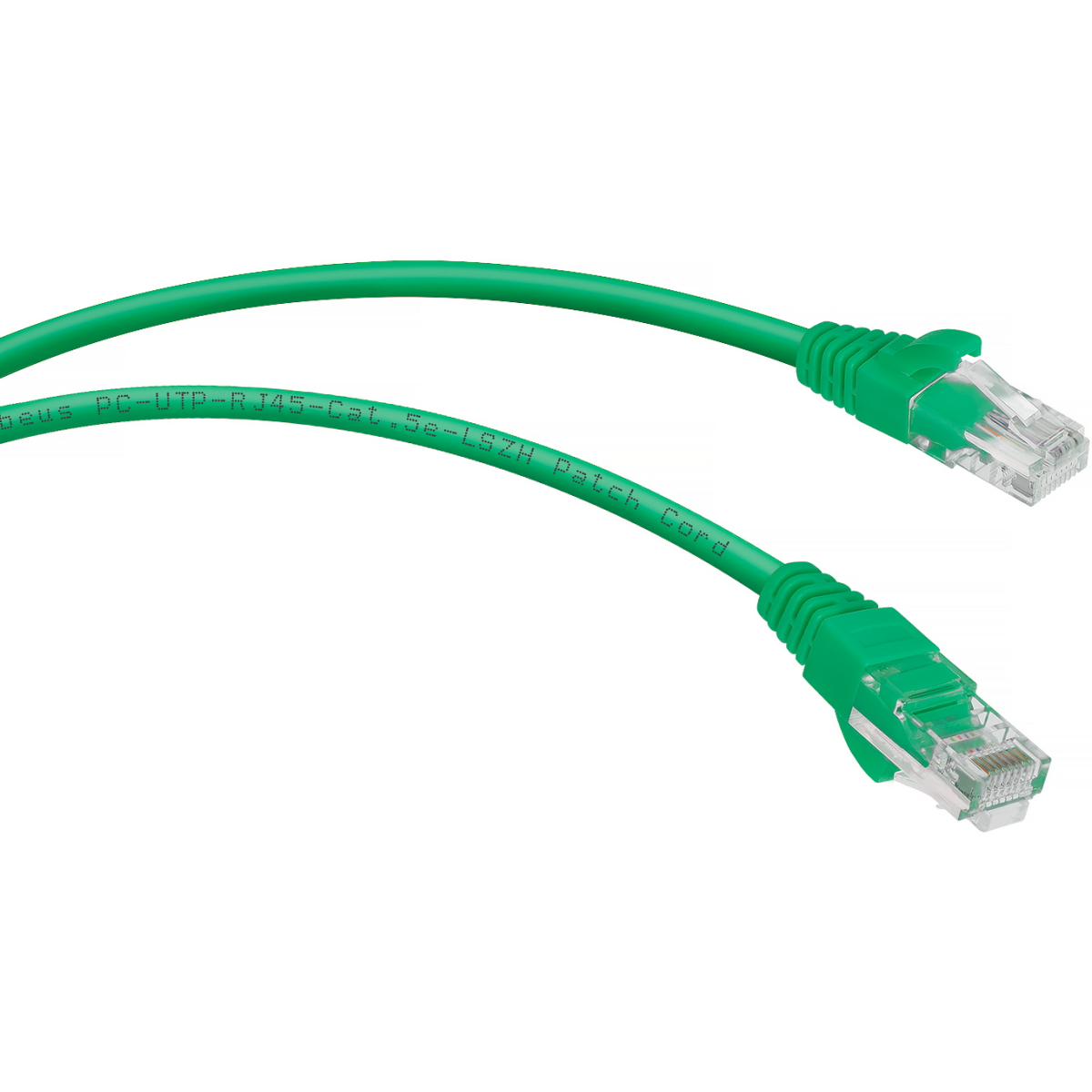 Патч-корд Cabeus PC-UTP-RJ45-Cat.5e-2m-GN-LSZH, 2м