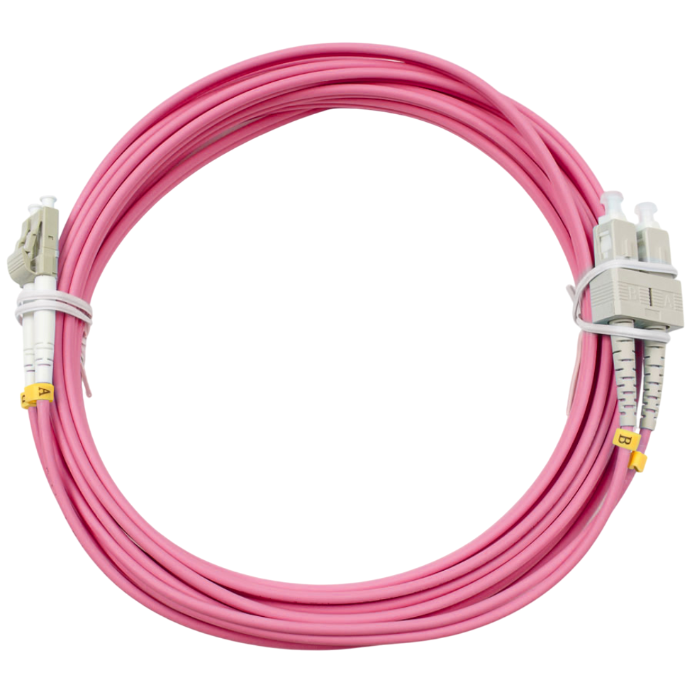 Патч-корд Cabeus FOP-50-OM4-LC-SC-5m, 5м