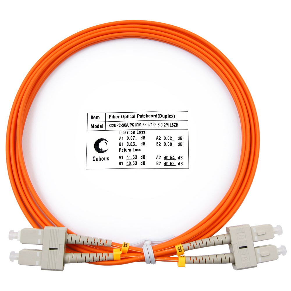 Патч-корд Cabeus FOP-62-SC-SC-2m, 2м