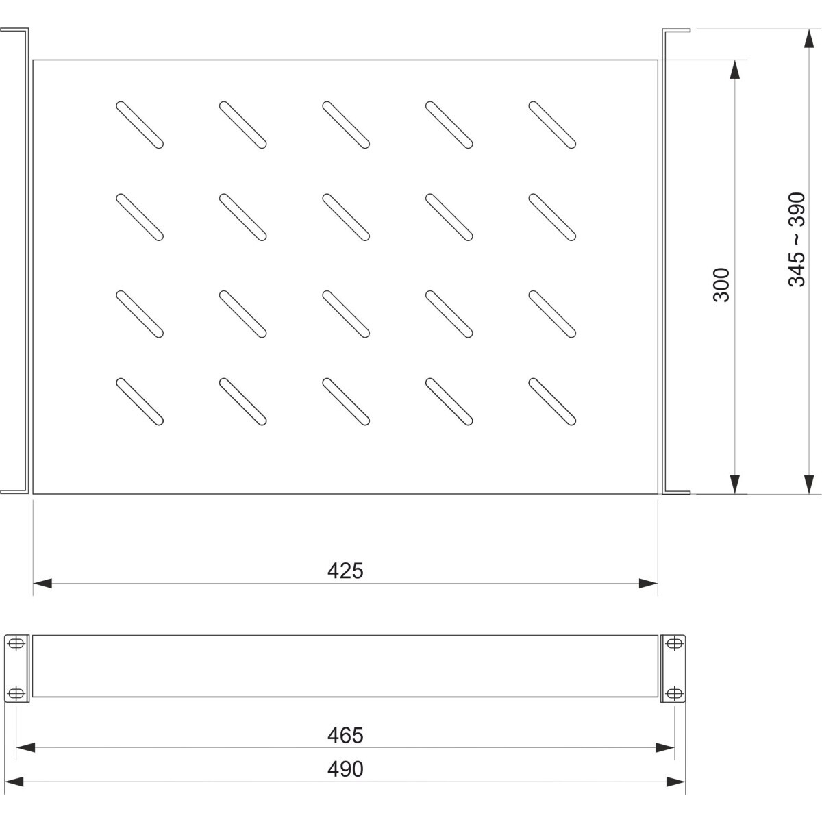 Полка для шкафа/стойки Cabeus JE05-600-BK - фото 5
