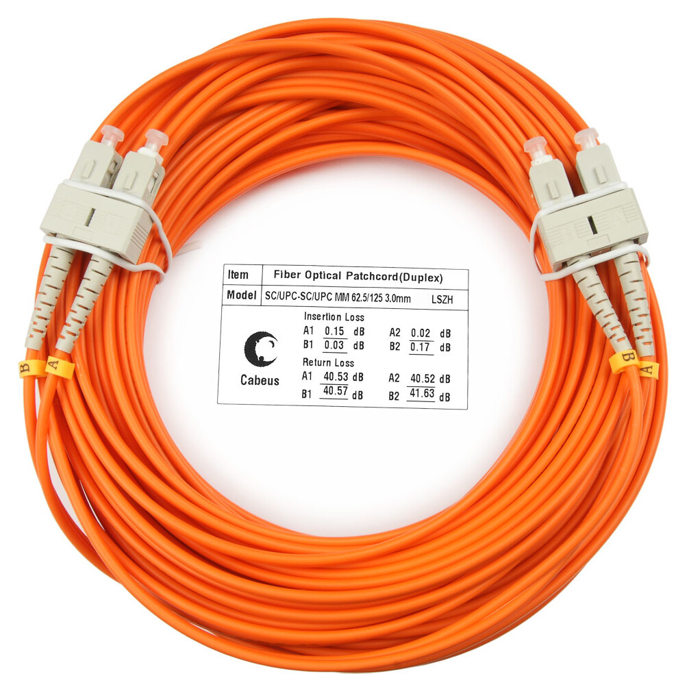 Патч-корд Cabeus FOP-62-SC-SC-25m, 25м