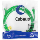 Патч-корд Cabeus PC-UTP-RJ45-Cat.5e-3m-GN-LSZH, 3м