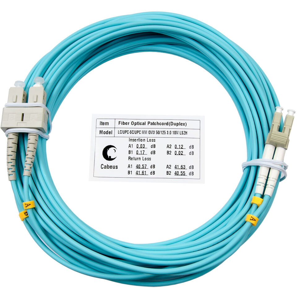 Патч-корд Cabeus FOP-50-LC-SC-10m, 10м
