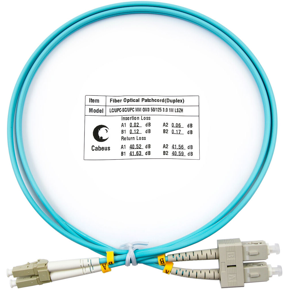 Патч-корд Cabeus FOP-50-LC-SC-1m, 1м