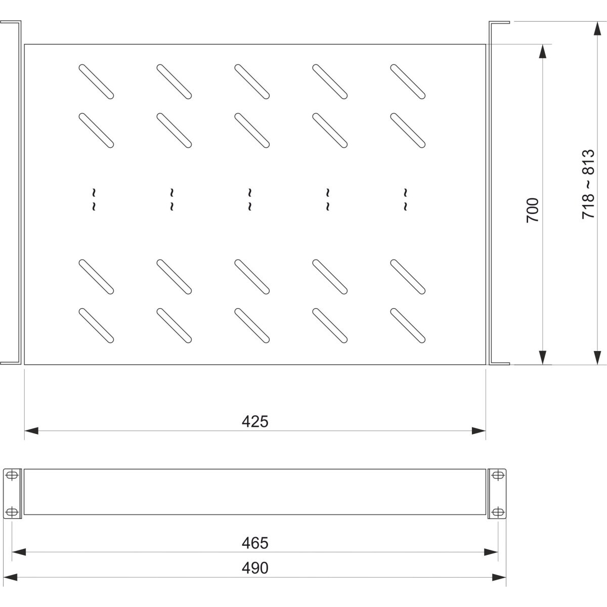 Полка для шкафа/стойки Cabeus JE05-1000 - фото 3