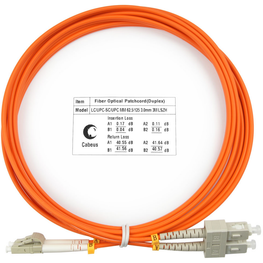 Патч-корд Cabeus FOP-62-LC-SC-3m, 3м