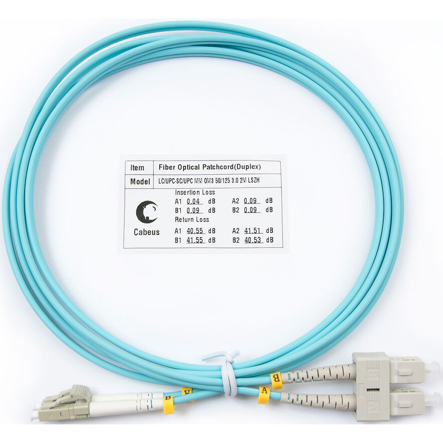 Патч-корд Cabeus FOP-50-LC-SC-2m, 2м