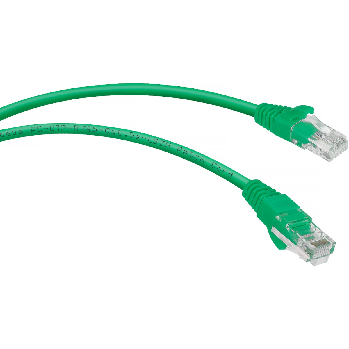 Патч-корд Cabeus PC-UTP-RJ45-Cat.5e-5m-GN-LSZH, 5м
