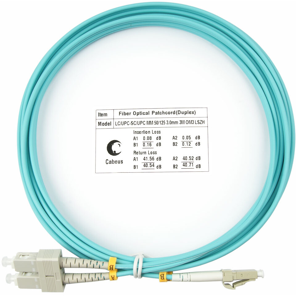 Патч-корд Cabeus FOP-50-LC-SC-3m, 3м