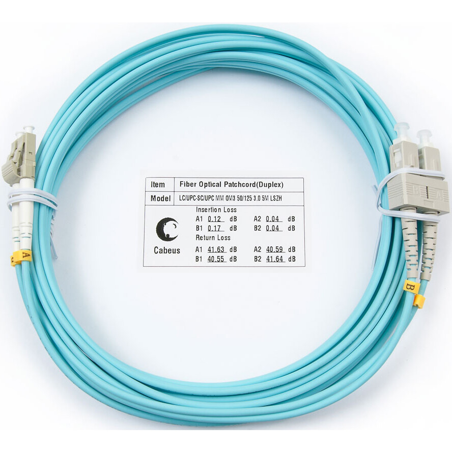 Патч-корд Cabeus FOP-50-LC-SC-5m, 5м
