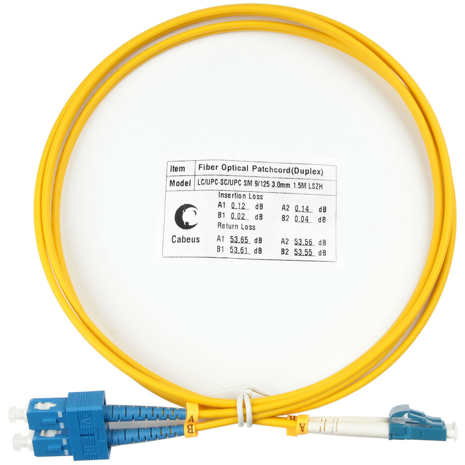 Патч-корд Cabeus FOP(d)-9-LC-SC-1,5m, 1.5м