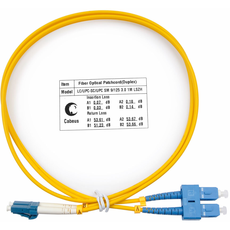 Патч-корд Cabeus FOP(d)-9-LC-SC-1m, 1м