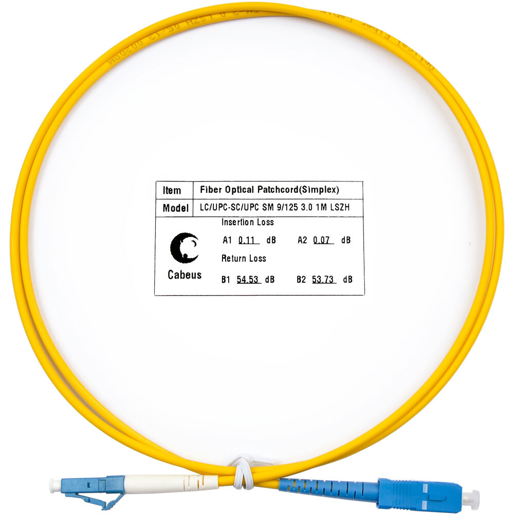 Патч-корд Cabeus FOP(s)-9-LC-SC-1m, 1м