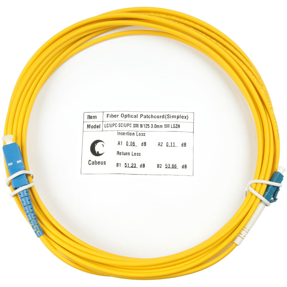 Патч-корд Cabeus FOP(s)-9-LC-SC-5m, 5м
