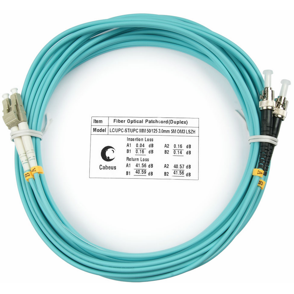 Патч-корд Cabeus FOP-50-LC-ST-5m, 5м
