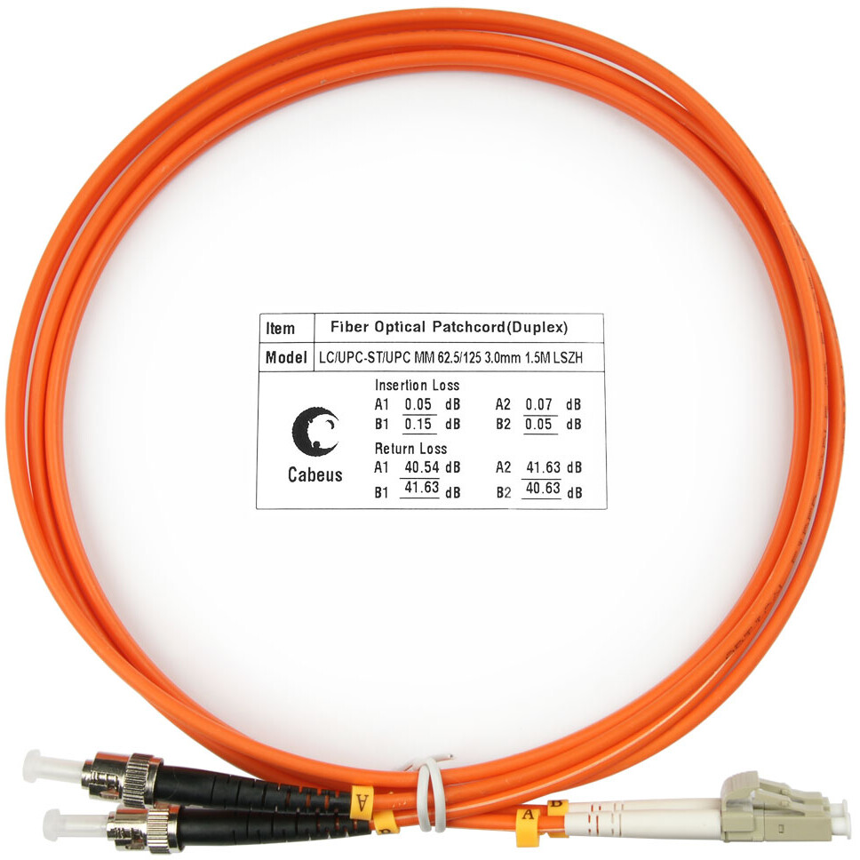 Патч-корд Cabeus FOP-62-LC-ST-1,5m, 1.5м