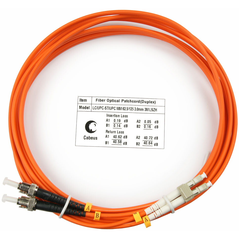 Патч-корд Cabeus FOP-62-LC-ST-3m, 3м