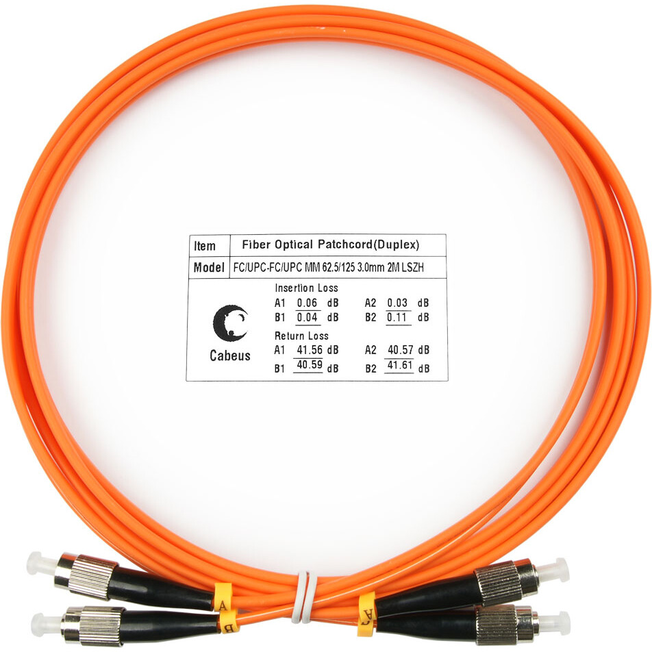 Патч-корд Cabeus FOP-62-FC-FC-2m, 2м