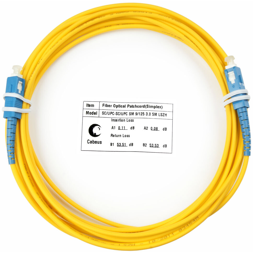 Патч-корд Cabeus FOP(s)-9-SC-SC-7m, 7м
