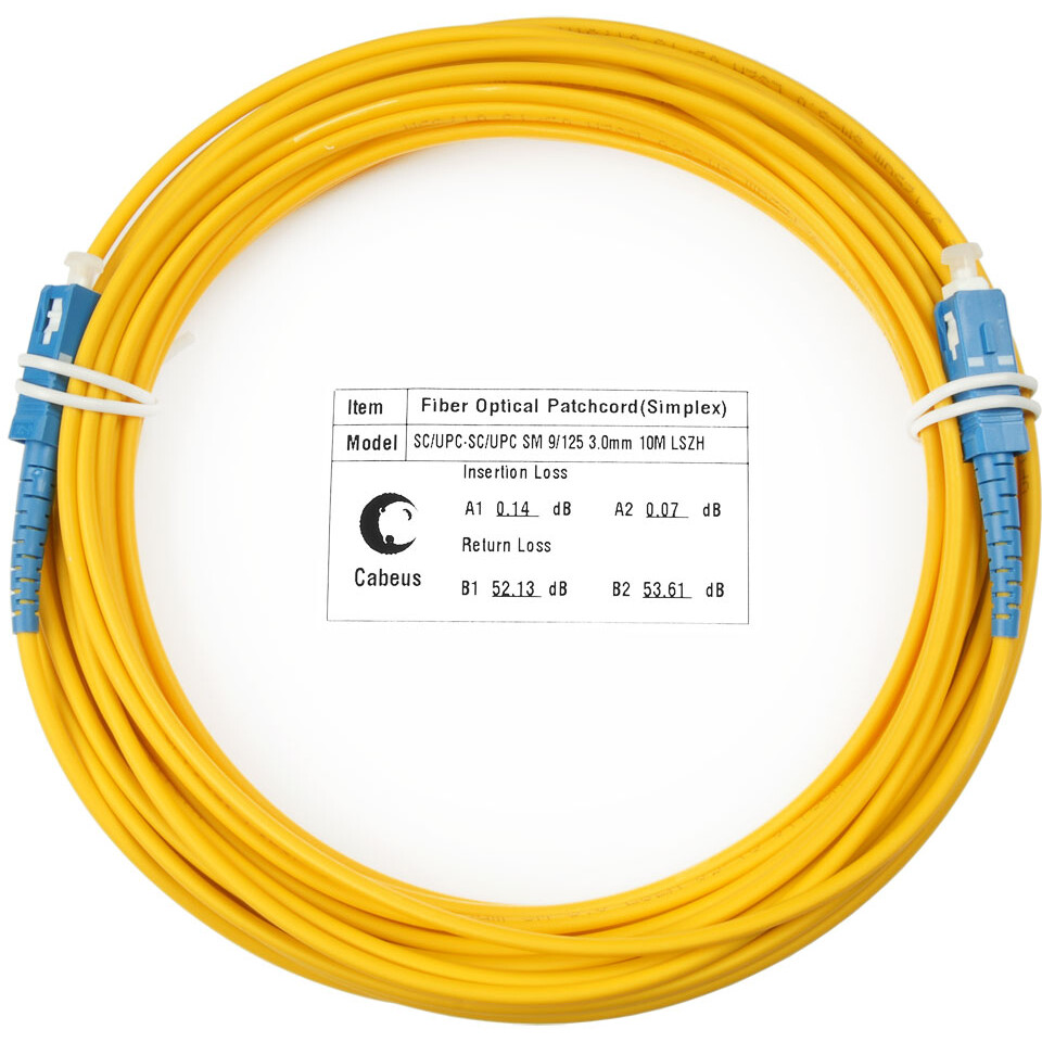 Патч-корд Cabeus FOP(s)-9-SC-SC-15m, 15м