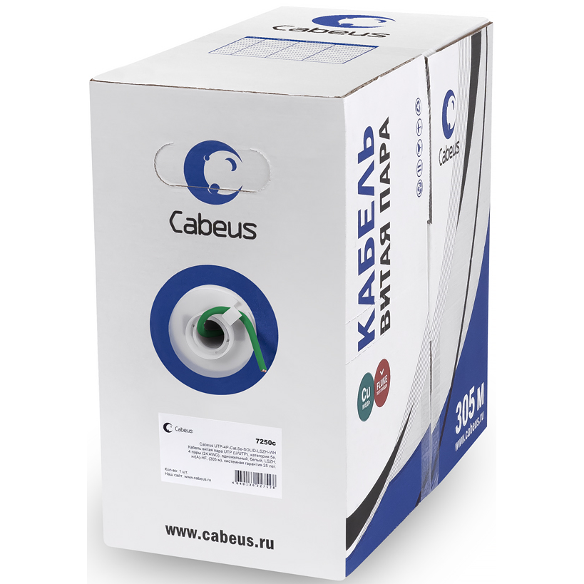 Бухта Cabeus FTP-4P-Cat.5e-SOLID-LSLTx-GN, 305м