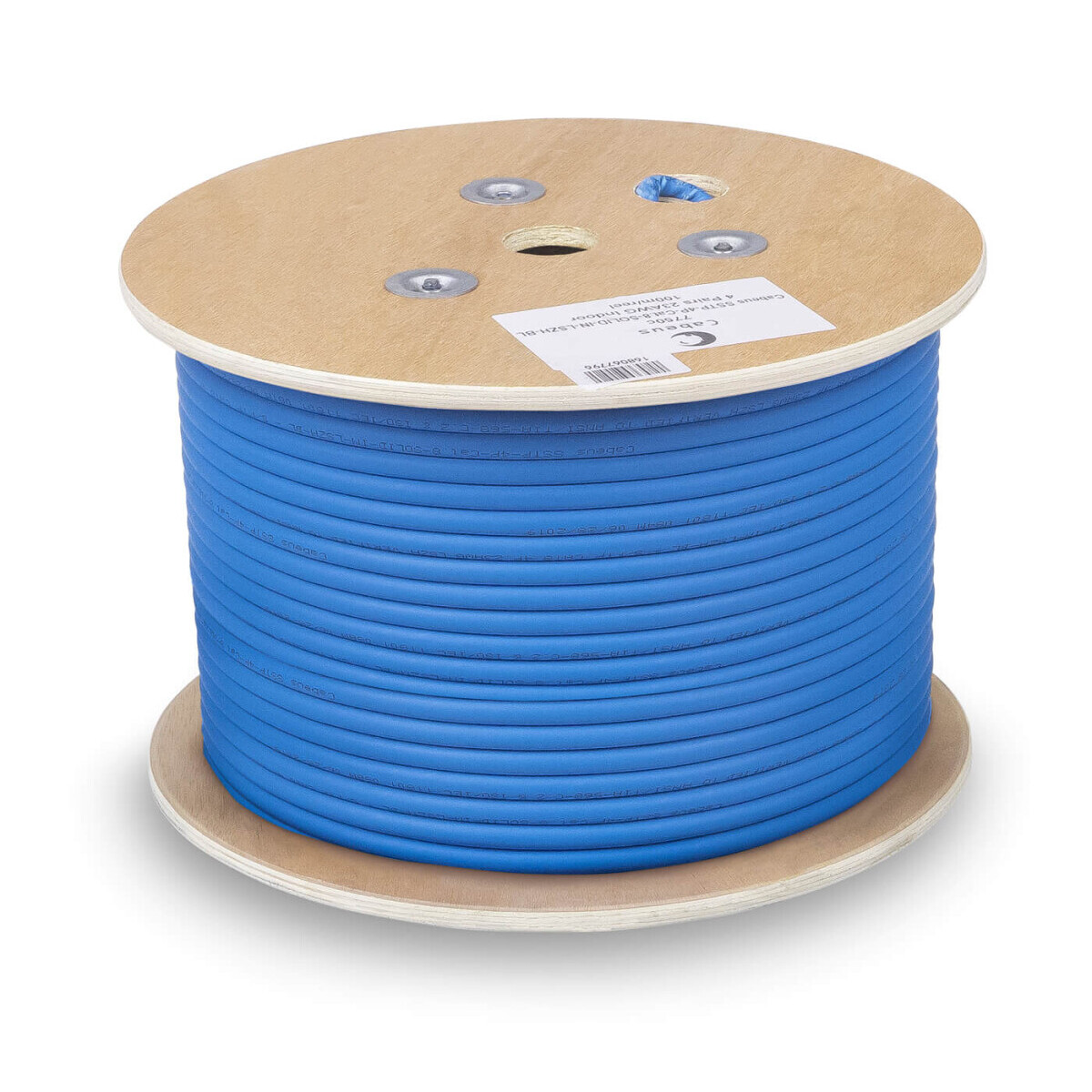 Бухта Cabeus SSTP-4P-Cat.8-SOLID-IN-LSZH-BL-100, 100м - фото 2