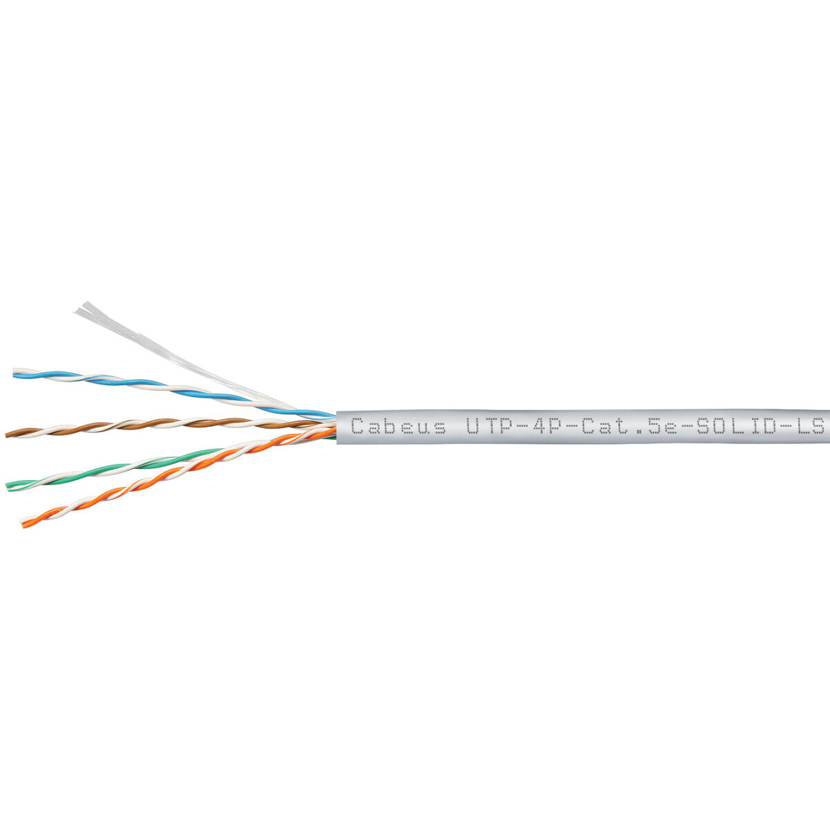 Бухта Cabeus UTP-4P-Cat.5e-SOLID-LSZH-GY-100, 100м