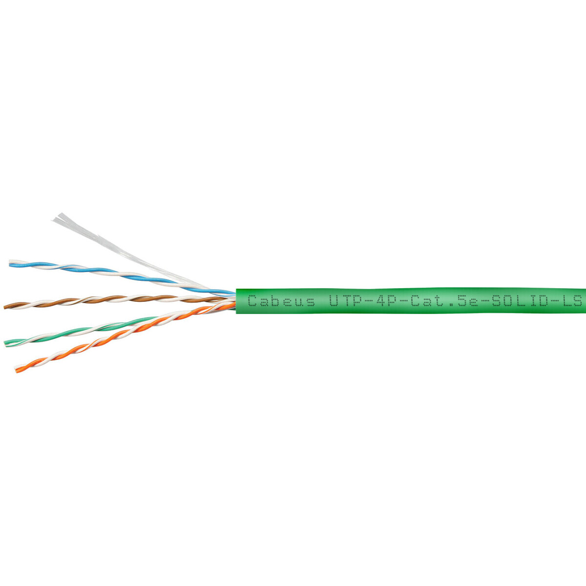 Бухта Cabeus UTP-4P-Cat.5e-SOLID-LSZH-GN-100, 100м