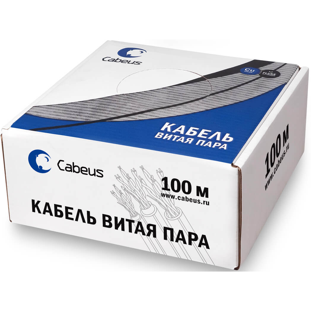 Бухта Cabeus UTP-4P-Cat.5e-SOLID-LSZH-GN-100, 100м - фото 2