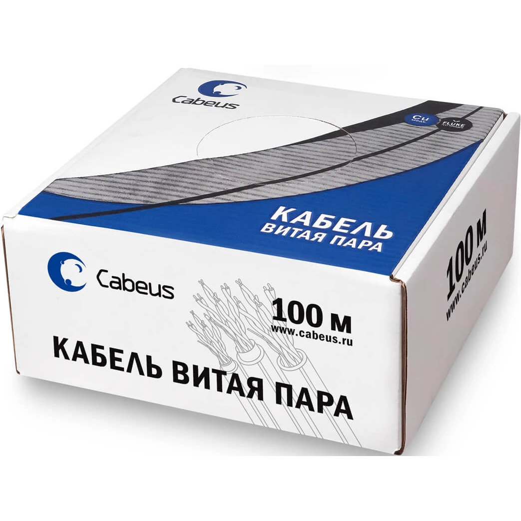 Бухта Cabeus UTP-4P-Cat.5e-SOLID-LSLTx-GN-100, 100м - фото 2