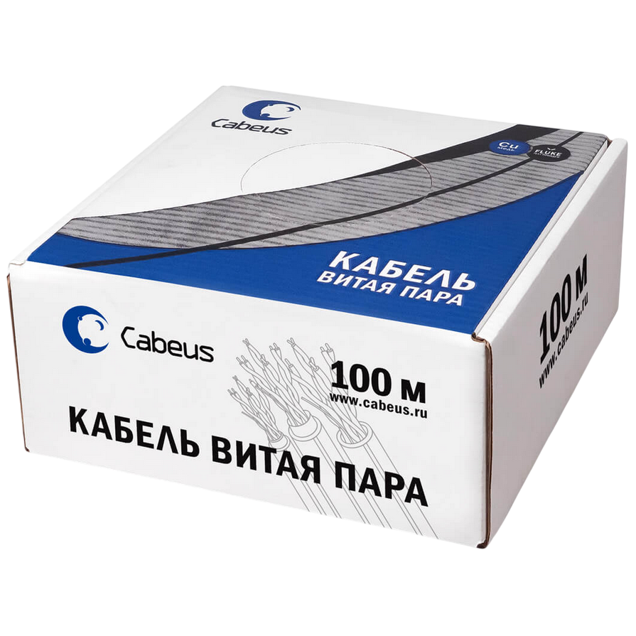 Бухта Cabeus UTP-2P-Cat.5e-SOLID-LSZH-OR-100, 100м