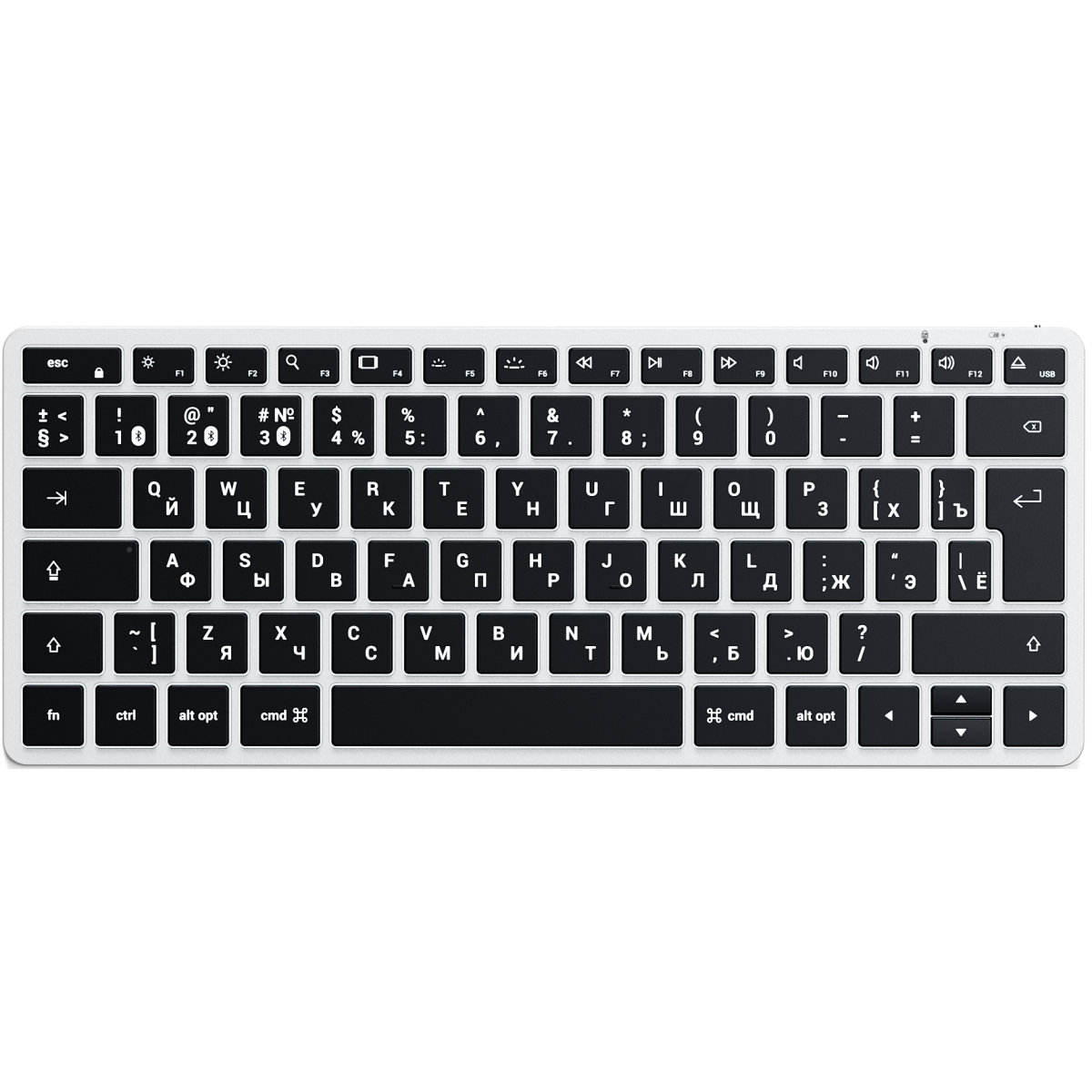 Клавиатура Satechi Slim X1 Bluetooth Backlit Keyboard Silver (ST-BTSX1S-RU) - фото 2