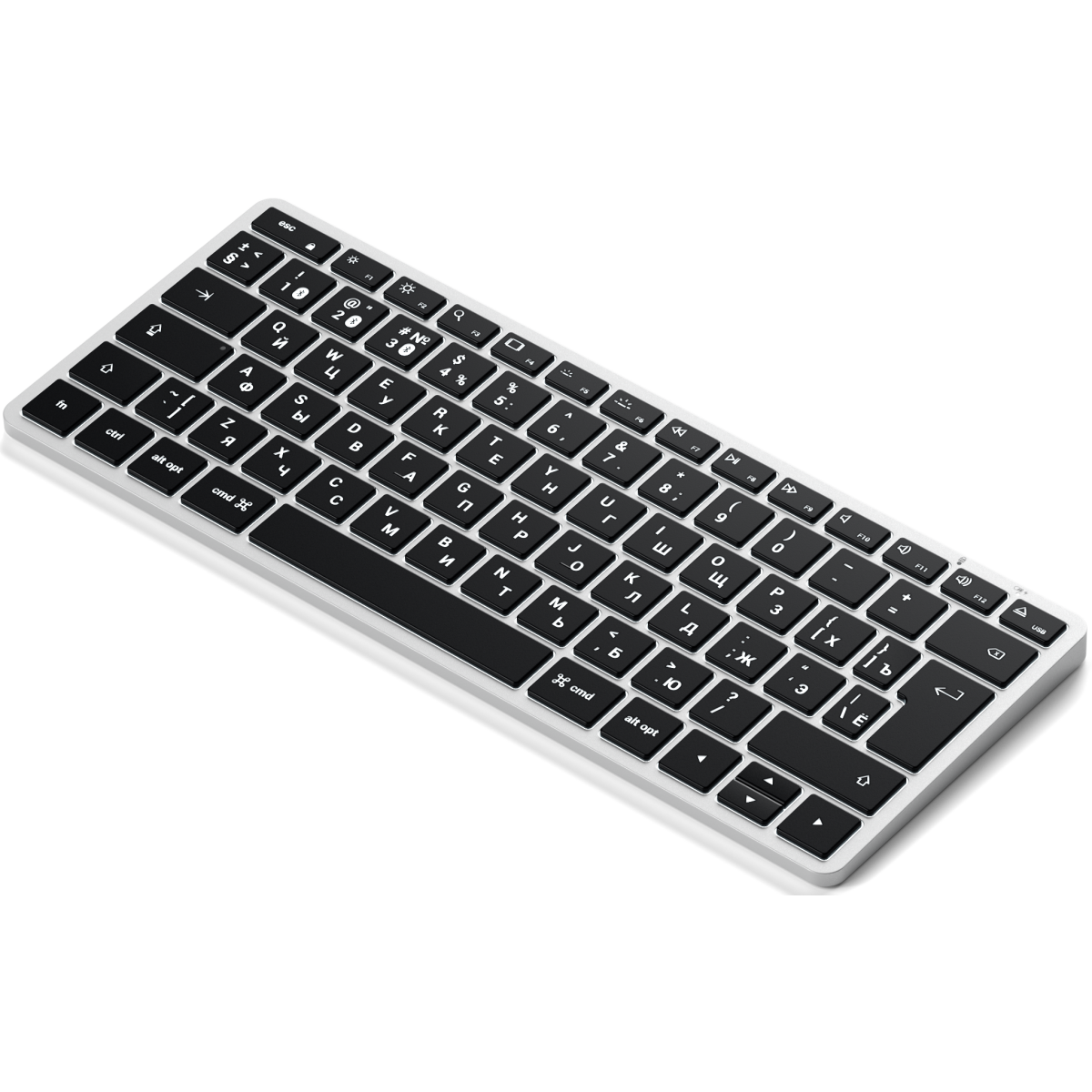 Клавиатура Satechi Slim X1 Bluetooth Backlit Keyboard Silver (ST-BTSX1S-RU) - фото 5