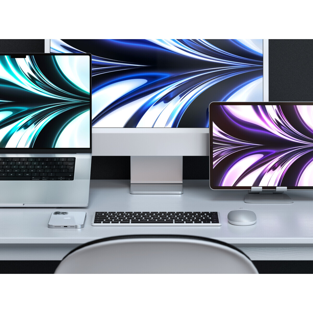 Клавиатура Satechi Slim X1 Bluetooth Backlit Keyboard Silver (ST-BTSX1S-RU) - фото 9