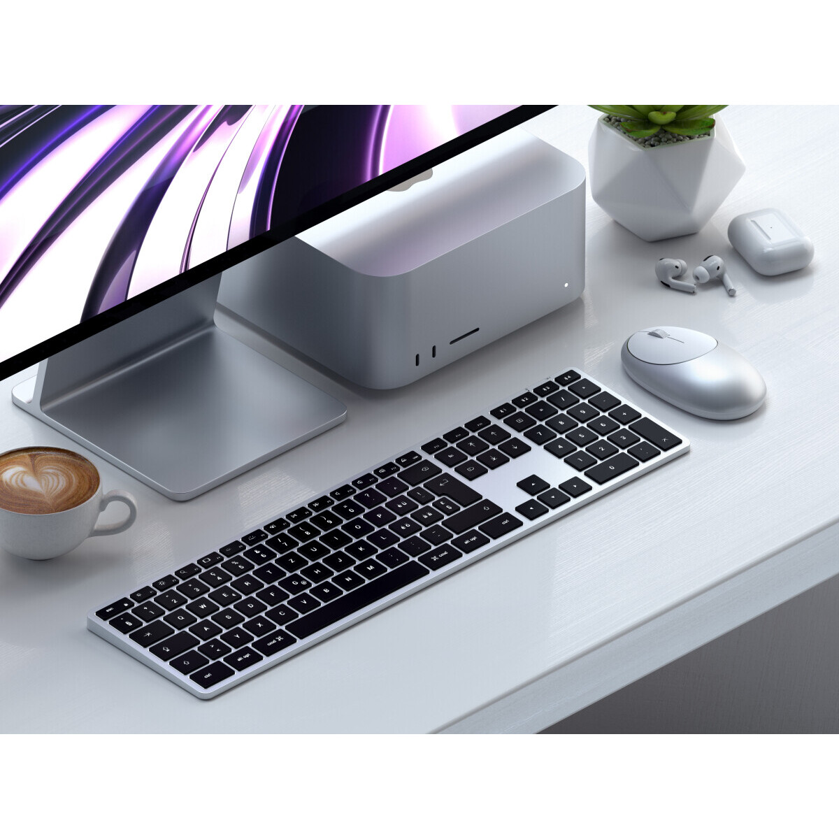 Клавиатура Satechi Slim X3 Bluetooth Backlit Silver (ST-BTSX3S-RU) - фото 7