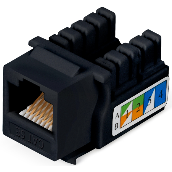 Вставка RJ-45 Cabeus KJ-RJ45-Cat.5e-90-BK