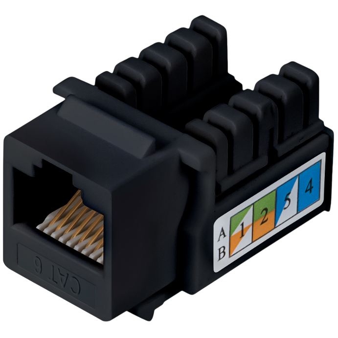 Вставка RJ-45 Cabeus KJ-RJ45-Cat.6-90-BK