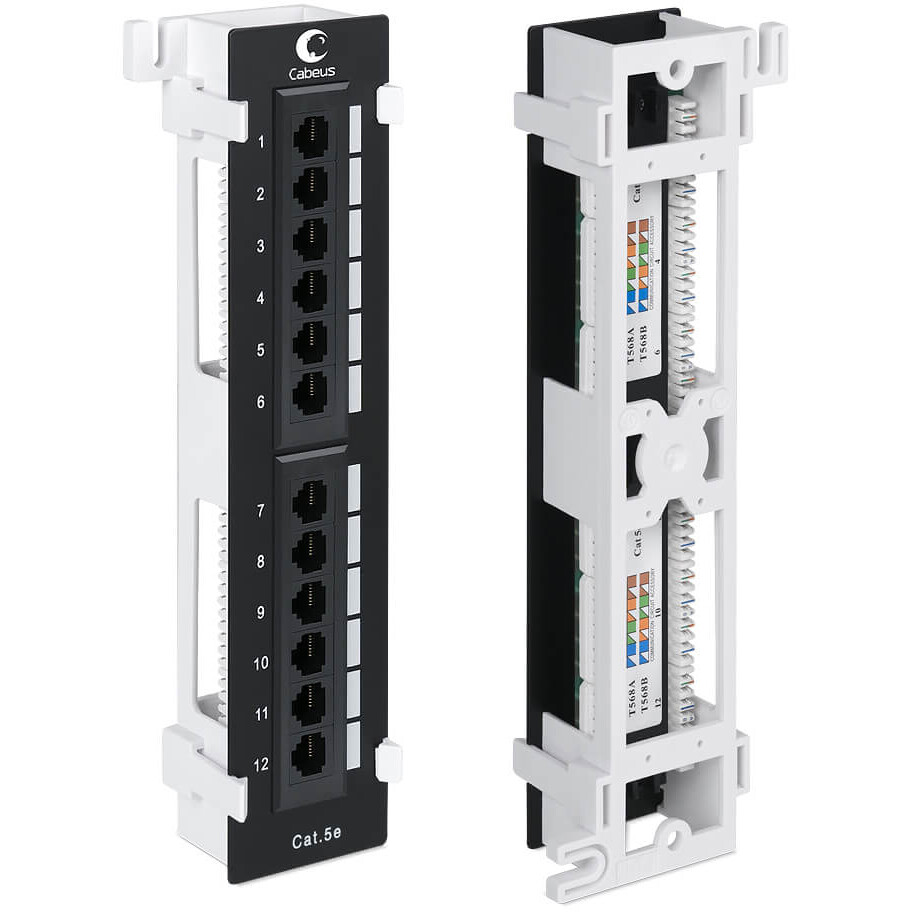 Патч-панель Cabeus PL-12-Cat.5e-WL-Dual IDC