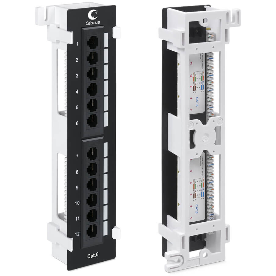 Патч-панель Cabeus PL-12-Cat.6-WL-Dual IDC