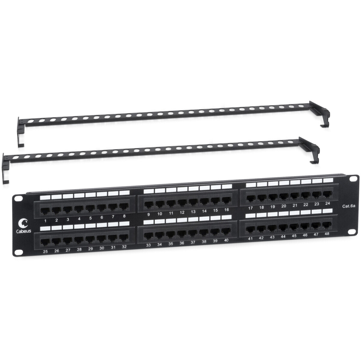 Патч-панель Cabeus PL-48-Cat.6a-Dual IDC