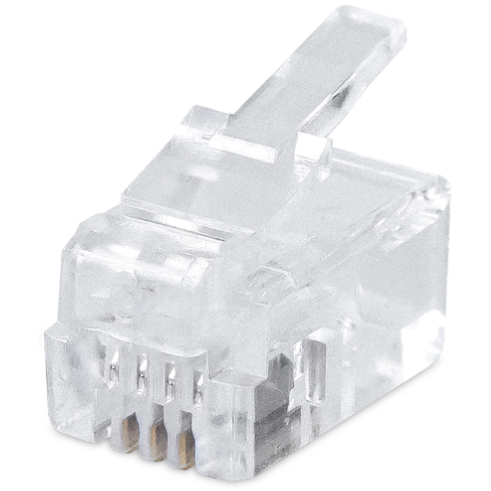 Коннектор RJ-11 Cabeus 4P4C, 1 шт. - 4P4C/7127c