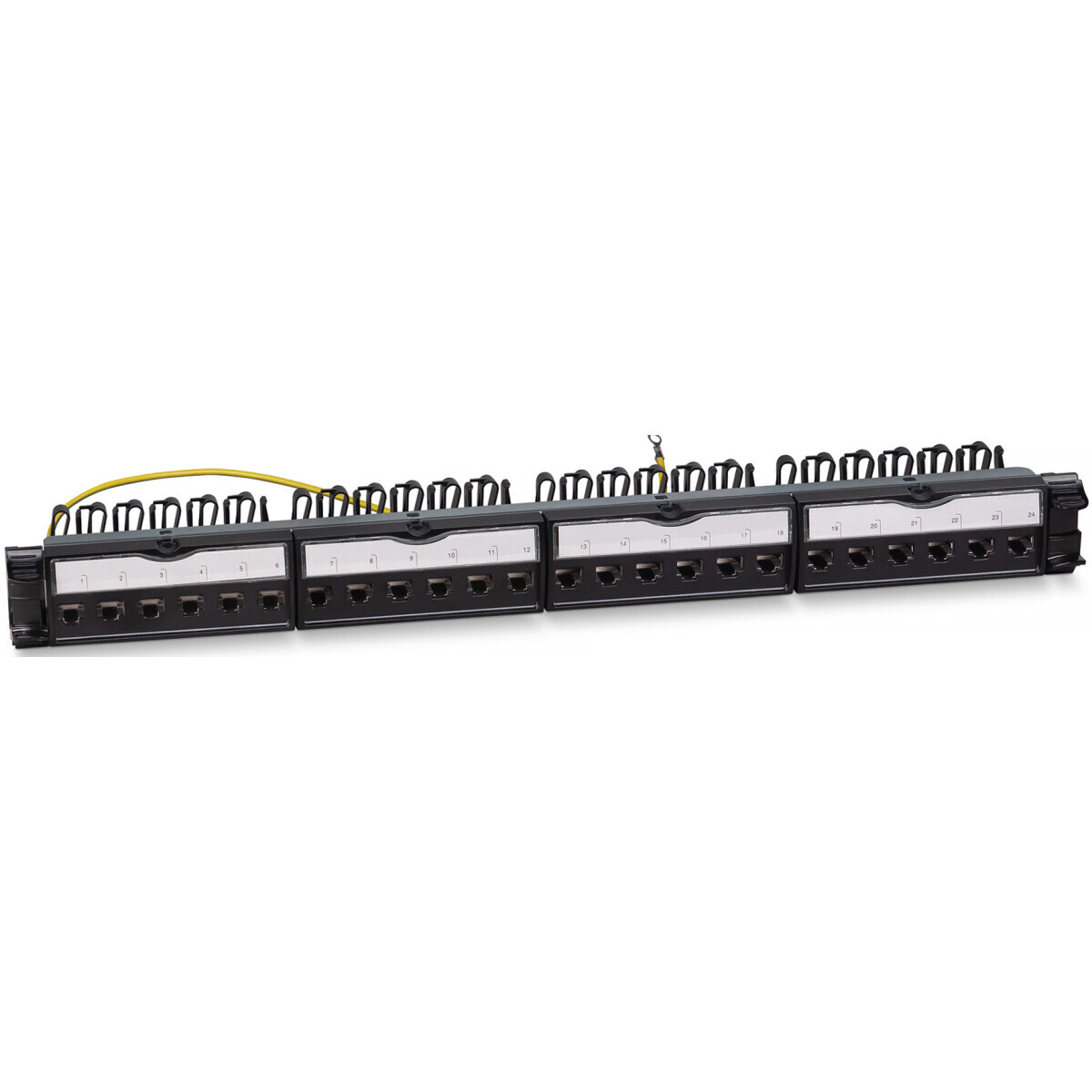 Патч-панель Cabeus PL-24-KJ-RJ45-Cat.6a-SH-180T