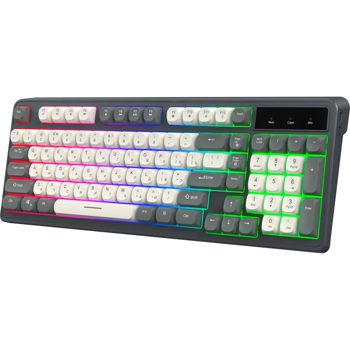 Клавиатура Oklick 731G Grey - фото 2