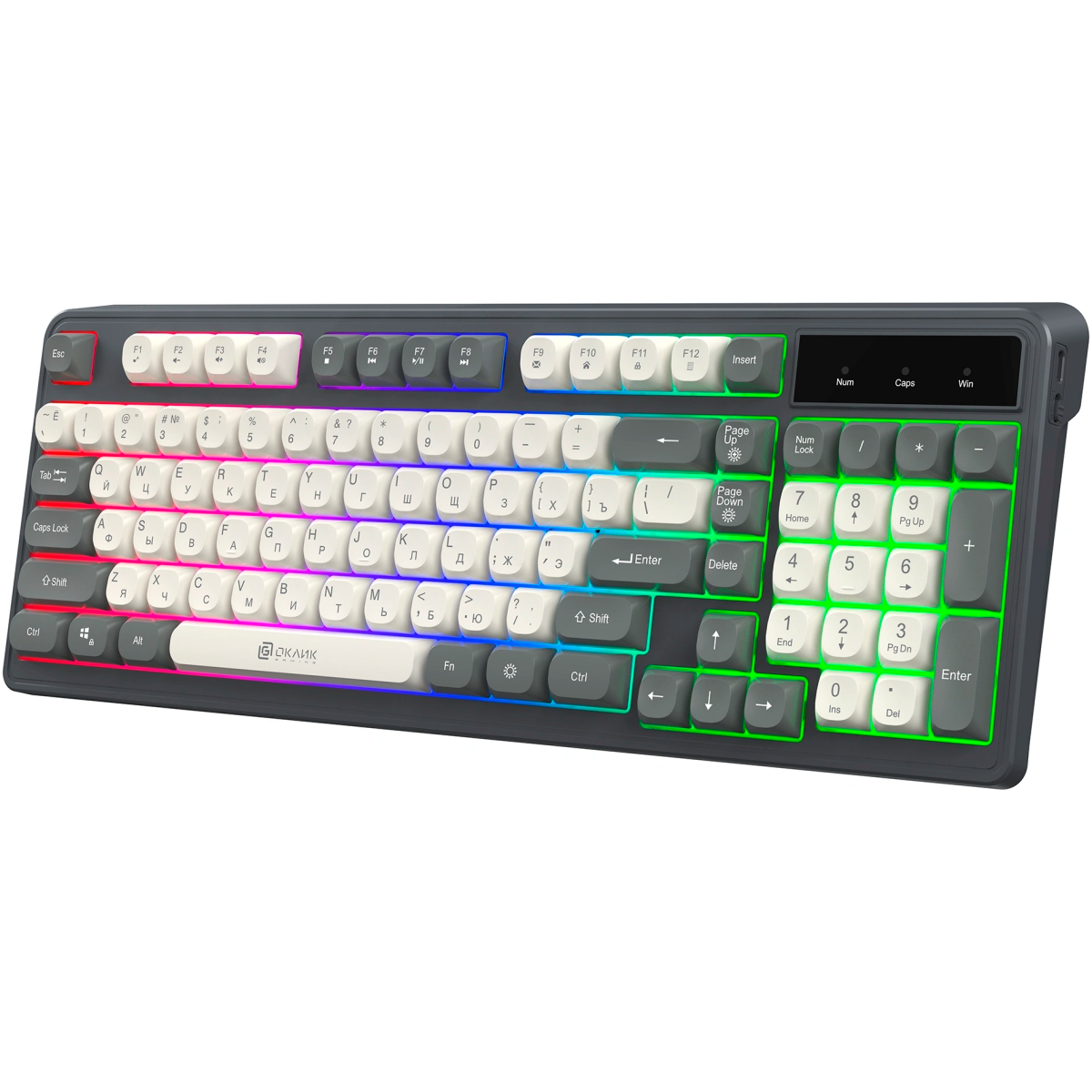 Клавиатура Oklick 731G Grey - фото 5