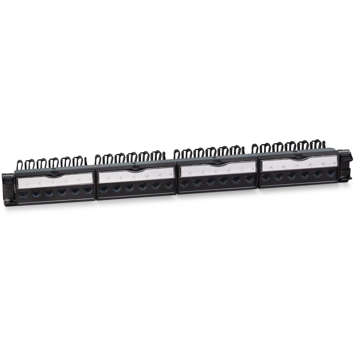 Патч-панель Cabeus PL-24-KJ-RJ45-Cat.6a-180T